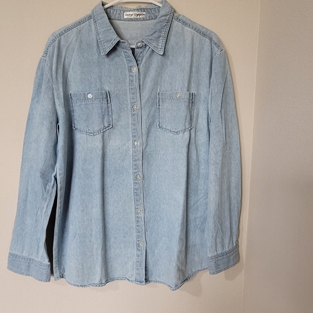 Leap lippin denim shirt